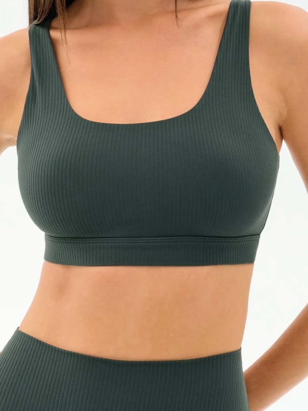 Splits59 Airweight Ribbed Bra - Color: Military